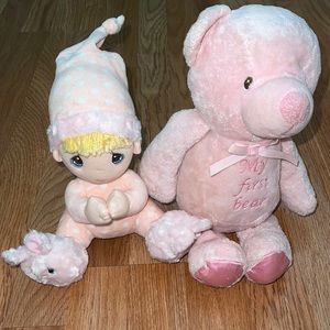 Pink Plush Toy Set NWOT
